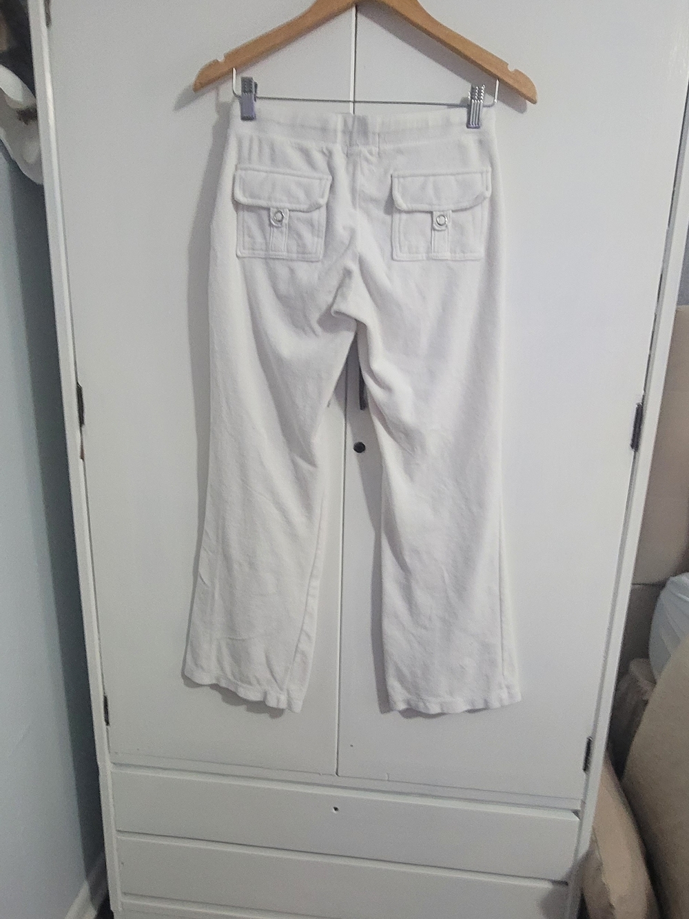 Active Basic White Drawstring Lounge Joggers - Picture 6 of 7